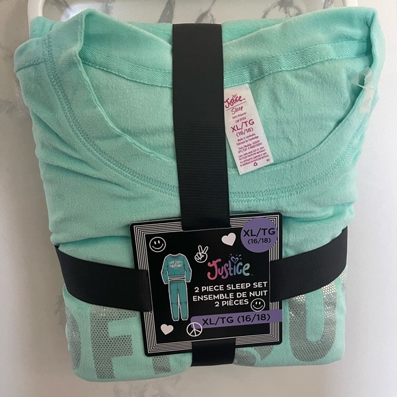 💕3/$20💕 NWT. Justice Girls Fleece Long Sleeve Top and Jogger Pant, 2-piece - Picture 3 of 8